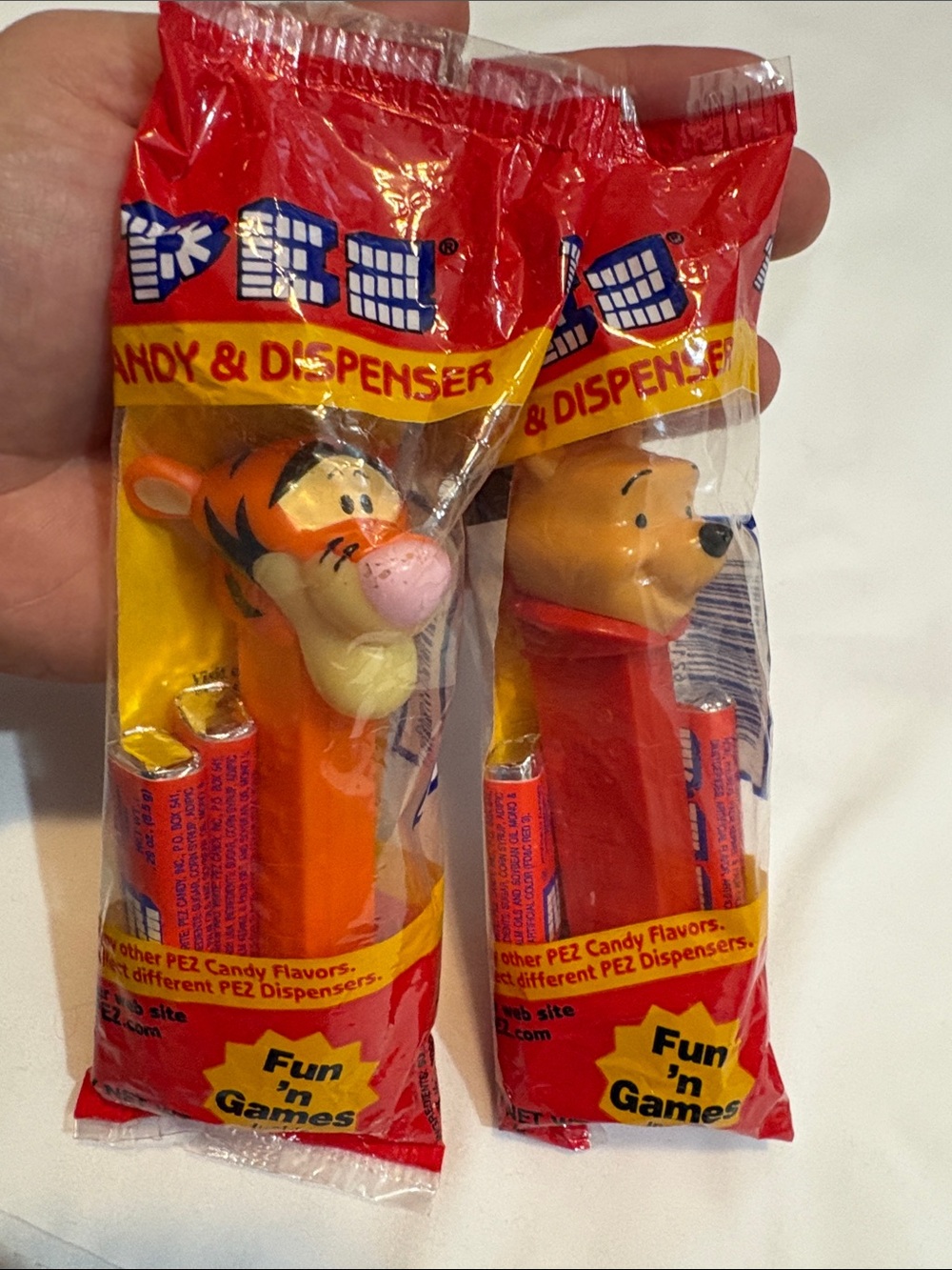 Sealed in Original Packaging Pooh and Tigger Pez Dispensers Collectible Disney